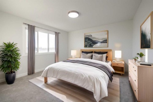 385 Sora Park Se, Calgary, AB - Indoor Photo Showing Bedroom