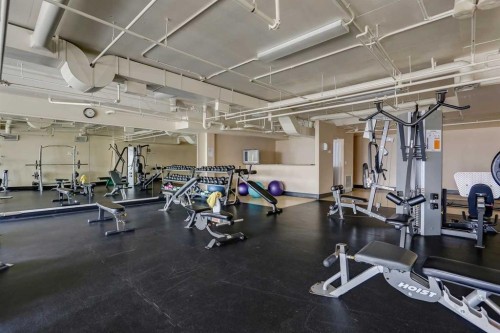 14-133 Rockyledge View Nw, Calgary, AB - Indoor Photo Showing Gym Room