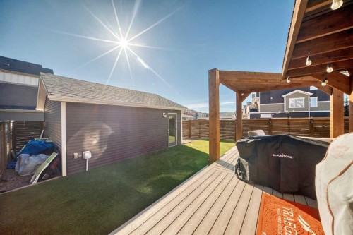 236 Sundown Road, Cochrane, AB - Outdoor With Deck Patio Veranda With Exterior