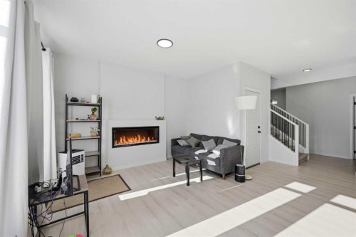 191 Herron Rise Ne, Calgary, AB - Indoor With Fireplace