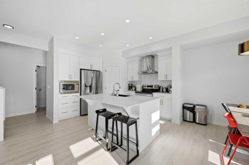 191 Herron Rise Ne, Calgary, AB - Indoor Photo Showing Kitchen With Upgraded Kitchen