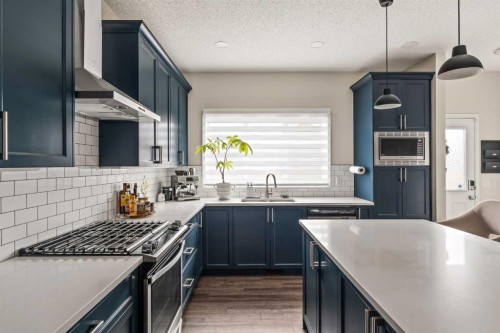 123 Magnolia Square Se, Calgary, AB - Indoor Photo Showing Kitchen With Upgraded Kitchen