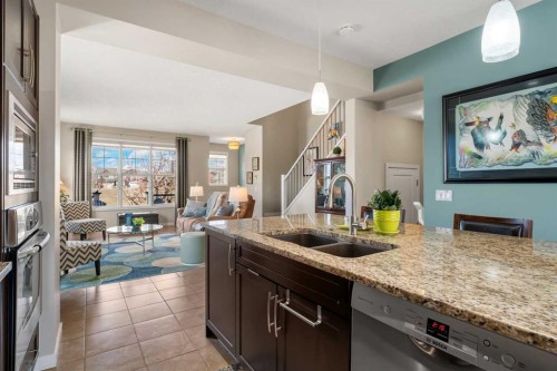 6 Chaparral Valley Square Se, Calgary, AB - Indoor Photo Showing Kitchen With Double Sink