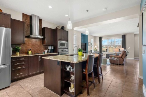 6 Chaparral Valley Square Se, Calgary, AB - Indoor Photo Showing Kitchen With Stainless Steel Kitchen With Upgraded Kitchen