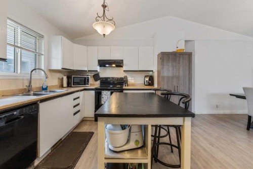 15 Erin Green Way Se, Calgary, AB - Indoor Photo Showing Kitchen With Double Sink