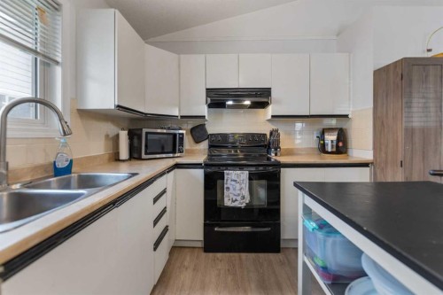 15 Erin Green Way Se, Calgary, AB - Indoor Photo Showing Kitchen With Double Sink