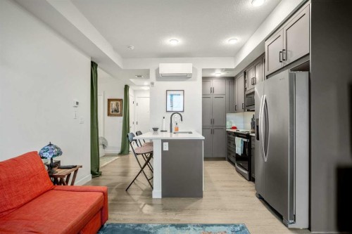 507-3932 University Avenue Nw, Calgary, AB - Indoor Photo Showing Kitchen With Stainless Steel Kitchen With Upgraded Kitchen