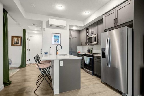 507-3932 University Avenue Nw, Calgary, AB - Indoor Photo Showing Kitchen With Stainless Steel Kitchen With Upgraded Kitchen