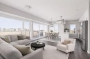 409-4350 Seton Drive Se, Calgary, AB  - Indoor Photo Showing Living Room 
