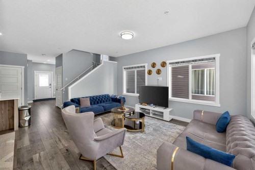 1351 Cornerstone Boulevard Ne, Calgary, AB - Indoor Photo Showing Living Room