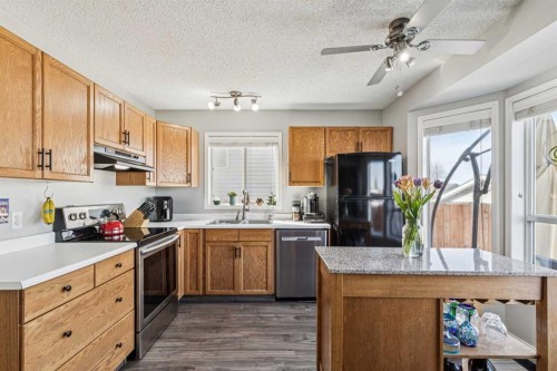 27 Rivercrest Way Se, Calgary, AB - Indoor Photo Showing Kitchen With Double Sink