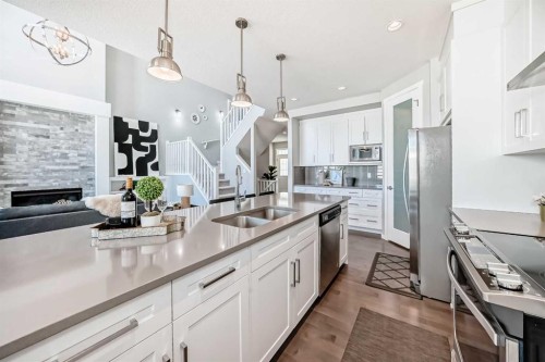 64 Nolancrest Manor Nw, Calgary, AB - Indoor Photo Showing Kitchen With Double Sink With Upgraded Kitchen