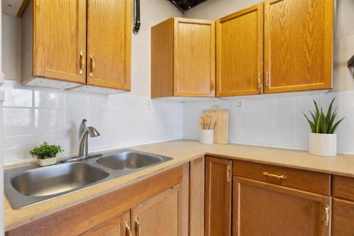38 Bow Ridge Link Link, Cochrane, AB - Indoor Photo Showing Kitchen With Double Sink