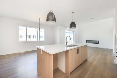 105 Waterford Passage, Chestermere, AB - Indoor Photo Showing Kitchen With Double Sink