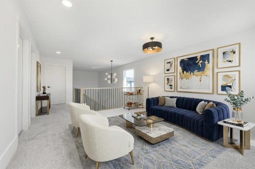 105 Waterford Passage, Chestermere, AB - Indoor Photo Showing Living Room