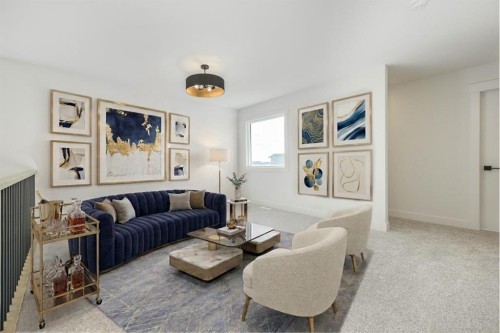 105 Waterford Passage, Chestermere, AB - Indoor Photo Showing Living Room