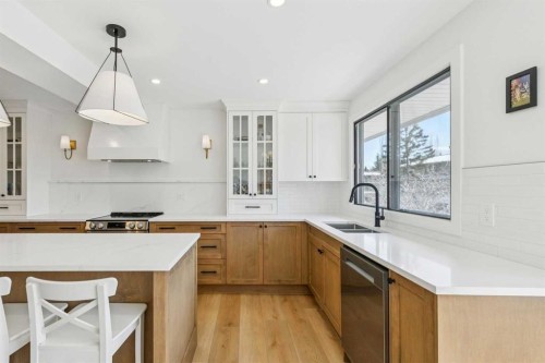 5-140 Point Drive Nw, Calgary, AB - Indoor Photo Showing Kitchen With Double Sink With Upgraded Kitchen