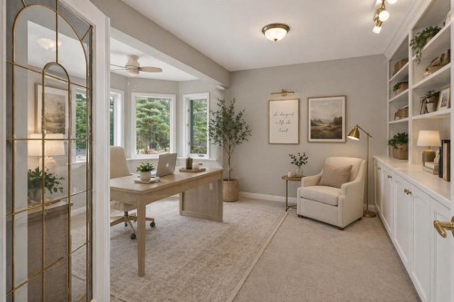 39 Highlands Terrace, Bragg Creek, AB - Indoor Photo Showing Office