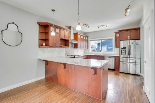 5 Red Embers Row Ne, Calgary, AB - Indoor Photo Showing Kitchen With Upgraded Kitchen