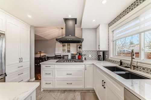 75 Sunmount Crescent Se, Calgary, AB - Indoor Photo Showing Kitchen With Double Sink