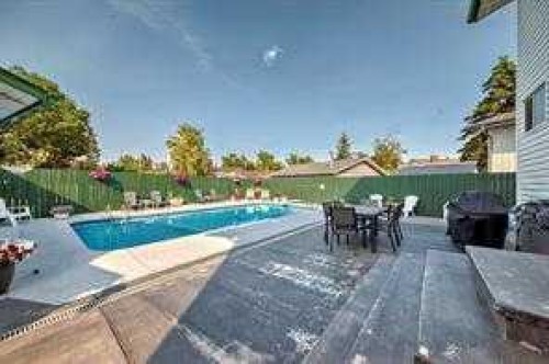 420 Whitehorn Place Ne, Calgary, AB - Outdoor With In Ground Pool With Backyard