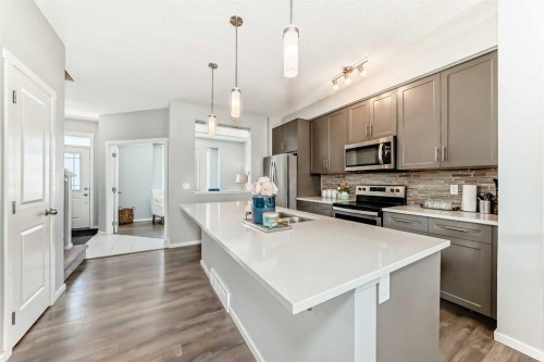 462 Walgrove Way Se, Calgary, AB - Indoor Photo Showing Kitchen With Upgraded Kitchen