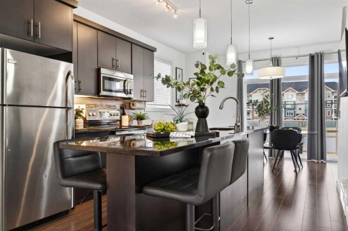 404 Redstone View Ne, Calgary, AB - Indoor Photo Showing Kitchen With Stainless Steel Kitchen With Upgraded Kitchen