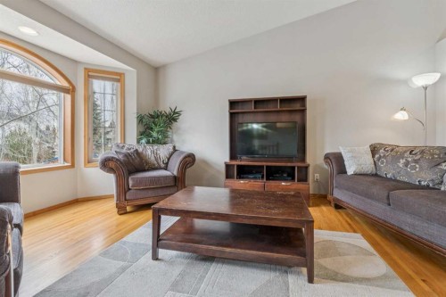 10 Bow Ridge Lane, Cochrane, AB - Indoor Photo Showing Living Room