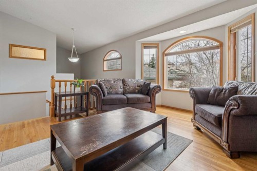 10 Bow Ridge Lane, Cochrane, AB - Indoor Photo Showing Living Room