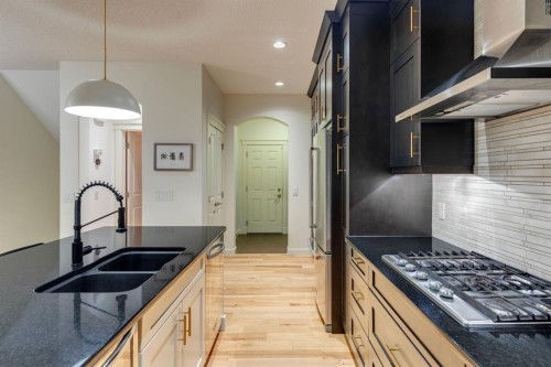 29 Aspenshire Crescent Sw, Calgary, AB - Indoor Photo Showing Kitchen With Double Sink