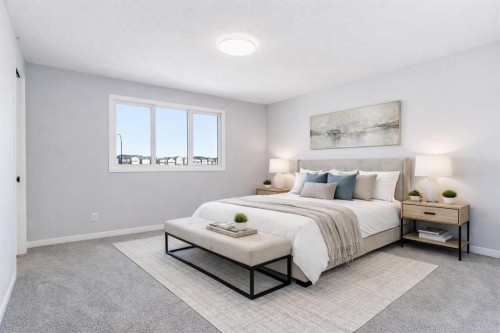 623 Buffaloberry Manor Se, Calgary, AB - Indoor Photo Showing Bedroom