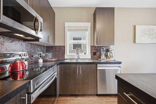 338 Skyview Ranch Road Ne, Calgary, AB - Indoor Photo Showing Kitchen With Double Sink