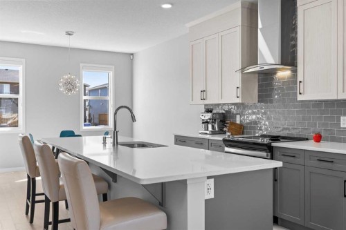 170 Dawson Harbour Rise, Chestermere, AB - Indoor Photo Showing Kitchen With Upgraded Kitchen