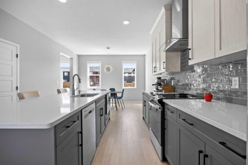 170 Dawson Harbour Rise, Chestermere, AB - Indoor Photo Showing Kitchen With Upgraded Kitchen
