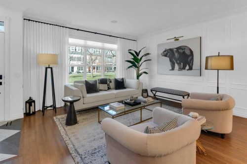 90 Somme Boulevard Sw, Calgary, AB - Indoor Photo Showing Living Room