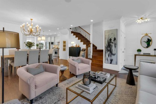 90 Somme Boulevard Sw, Calgary, AB - Indoor Photo Showing Living Room