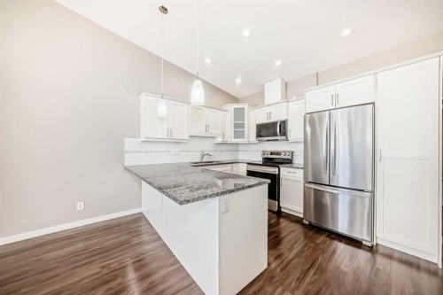 10 Sunvale Place Ne, High River, AB - Indoor Photo Showing Kitchen With Upgraded Kitchen