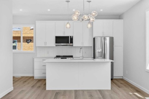 838-132 Red Embers Link Ne, Calgary, AB - Indoor Photo Showing Kitchen With Upgraded Kitchen