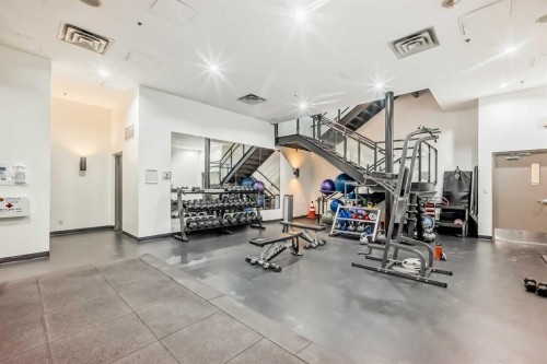 502-210 15 Avenue Se, Calgary, AB - Indoor Photo Showing Gym Room