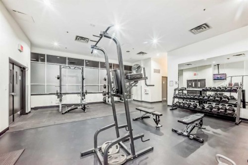 502-210 15 Avenue Se, Calgary, AB - Indoor Photo Showing Gym Room