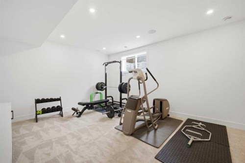 1712 18 Avenue Nw, Calgary, AB - Indoor Photo Showing Gym Room