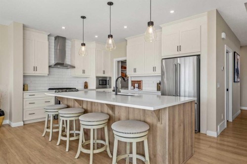 51 Creekstone Way Sw, Calgary, AB - Indoor Photo Showing Kitchen With Upgraded Kitchen