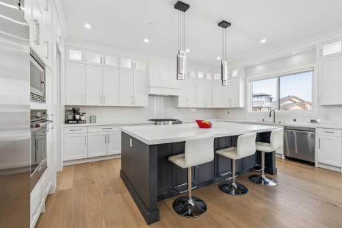 19 Duhram Way, Rural Rocky View County, AB - Indoor Photo Showing Kitchen With Double Sink With Upgraded Kitchen