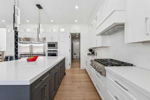 19 Duhram Way, Rural Rocky View County, AB - Indoor Photo Showing Kitchen With Upgraded Kitchen
