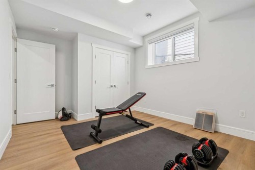 19 Duhram Way, Rural Rocky View County, AB - Indoor Photo Showing Gym Room