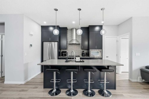49 Lucas Grove Nw, Calgary, AB - Indoor Photo Showing Kitchen With Upgraded Kitchen