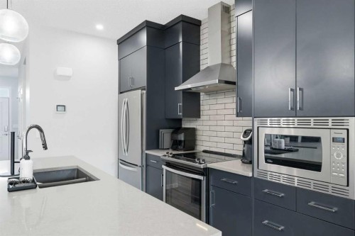 49 Lucas Grove Nw, Calgary, AB - Indoor Photo Showing Kitchen With Upgraded Kitchen