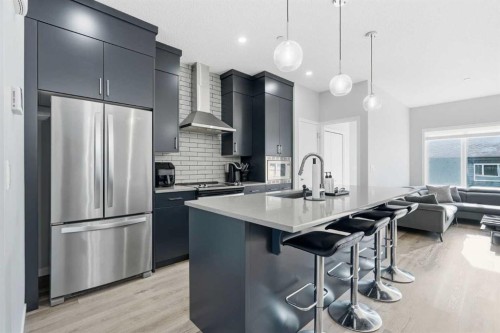 49 Lucas Grove Nw, Calgary, AB - Indoor Photo Showing Kitchen With Upgraded Kitchen