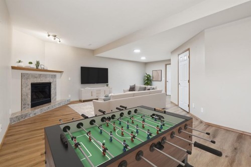 17 Prestwick Pond Terrace Se, Calgary, AB - Indoor With Fireplace