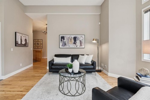 17 Prestwick Pond Terrace Se, Calgary, AB - Indoor Photo Showing Living Room